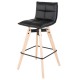 Lot de 2 Chaises de Bar Similicuir Noir KosyForm