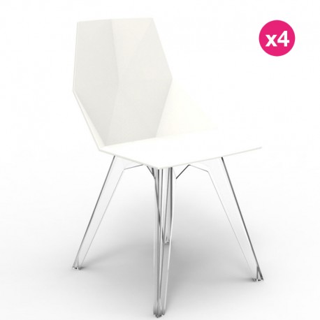 Lot de 4 Chaises FAZ Vondom Blanc