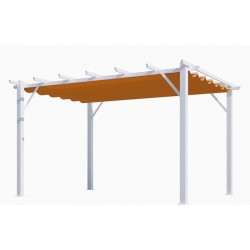 Pergola Aluminio Habrita Antracita 12m2 con lienzo de sombra