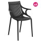 Lot de 4 Chaises Vondom Ibiza avec accoudoirs Noir