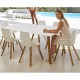 Mesa Vondom Faz Wood Plateau 200x90 Carvalho Natural Branco e Pés