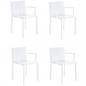 Juego de 4 sillones blancos vondom Quartz