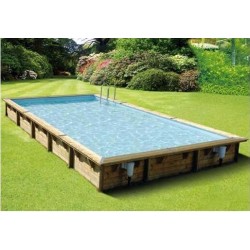 Piscina Legno Ubbink Linea 500x800 H140 Fodera Blu