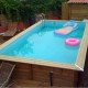 Piscine Bois Ubbink Linea 350x650 H150 Liner Bleu