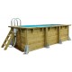 Piscine Bois Ubbink Urban Pool 250x450 H140 Liner Beige sable