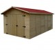 Garage in legno massello Habrita 21,7m2 con assi da 42 mm