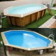 Piscine Bois Ubbink Océa 355x550 H120cm Liner Beige sable