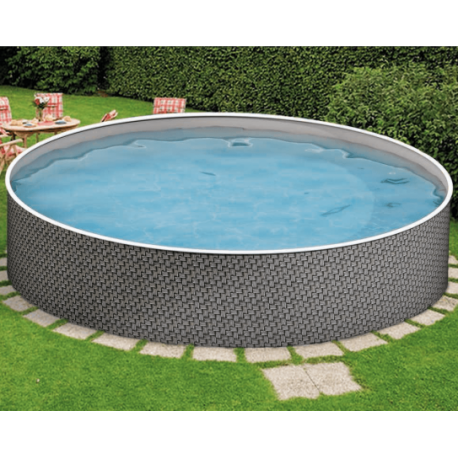 Piscina Azuro Round Graphite-bianco 360x120