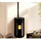 Ronde Pelletkachel Ferlux Helen 8kW Magic Black Glass