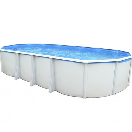 Piscina acima do solo TOI Ibiza Oval 730x366x132 com kit branco completo