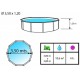 Piscina acima do solo TOI Canarias redonda 350xH120 com kit branco completo