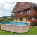 Piscina fuori terra TOI Pinus ovale 640x366xH120 con kit completo