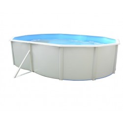 Piscine hors sol TOI Majorque ovale 550x366xH120 avec kit complet Blanc