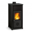 Fogão a lenha Nordica Extraflame Tea 6.6kW preto Antracite