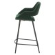 Set di 2 Sedie Piano di lavoro Eme fibbia in tessuto abete verde Base Metal VeryForma