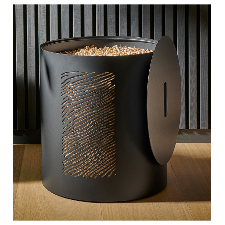 Stoccaggio pellet Dune Nero Frosted Nineteen Design