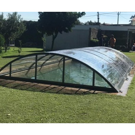 Abri de Piscine Bas Lanzarote Abrisol amovible 13x5.7m