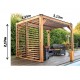 Pérgola de madera Habrita con techo y lateral desmontables 313x234xH217 Veneto