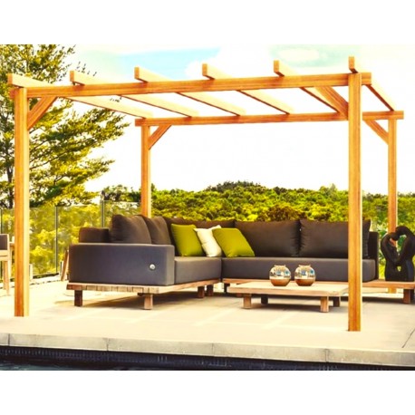 Linares houten vrijstaande pergola 6x4m 24m2