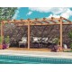 Palma Raw Wood Lean-To Pergola 6x4m 24m2