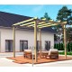 Pergola autoportée en bois massif Madrid 3x3m 9m2