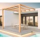 Burgos Madeira Bruta Lean-to Pergola 5x4m 20m2