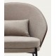 Light Brown Chenille Armchair with Black Metal Legs by Amy VeryForma