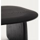 VeryForma Pita Black Finish Oak Wood Coffee Table