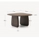 VeryForma Pita Dark Finish Oak Wood Coffee Table