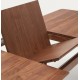 Extendable Rectangle Table 200 to 260x100 Walnut Wood Ela VeryForma