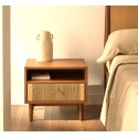 Wooden Bedside Table and Rope Drawer 51x45 Ela VeryForma