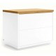 Bedside table with white lacquered oak wood 53x44 Bali VeryForma