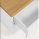 Mesa-de-cabeceira com madeira de carvalho lacado branco 53x44 Bali VeryForma