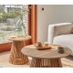 Table d'appoint en bois de teck naturel Jet 50 cm VeryForma