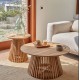 Table d'appoint en bois de teck naturel Jet 50 cm VeryForma