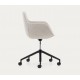 Chaise de bureau beige et aluminium finition noire mate Tisia VeryForma