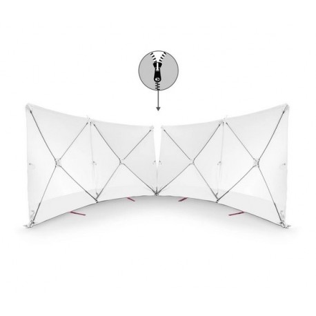 Écran de Protection Trotec VarioScreen à glissière 4 panneaux 180x180 Blanc