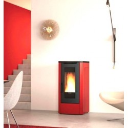 Poêle à granulés La Nordica Extraflame Dahiana VFS 10 kW ventilé Rouge bordeaux