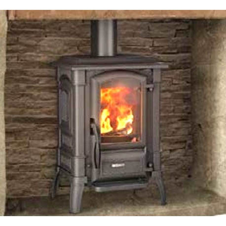 Nordica Extraflame Fedora 8.3kW Stufa a legna in acciaio nera