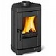 Nordica Extraflame Fedora 8.3kW Estufa de leña de acero negro