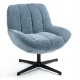 Fauteuil Ena tissu Bleu Pivotant VeryForma