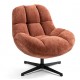 Molo Swivel Armchair Terracotta Fabric VeryForma