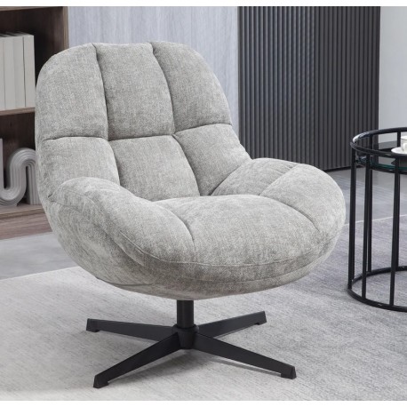 Fauteuil Pivotant Molo tissu gris VeryForma