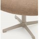 VeryForma Light Brown Fabric and Metal Aspe Footstool