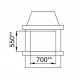 Insert à granulés Comfort P70 Air H49 La Nordica Extraflame 8kW