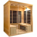 Quatro Panoramic 4-seater Infrared Sauna in VerySpas Spruce