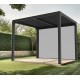 Bioclimatic aluminium pergola 7.20m2 with louvres and curtain on the 3m side Habrita