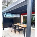 Bioklimatische Pergola 2 Zijgordijnen 10,80 m2 antraciet aluminium Habrita